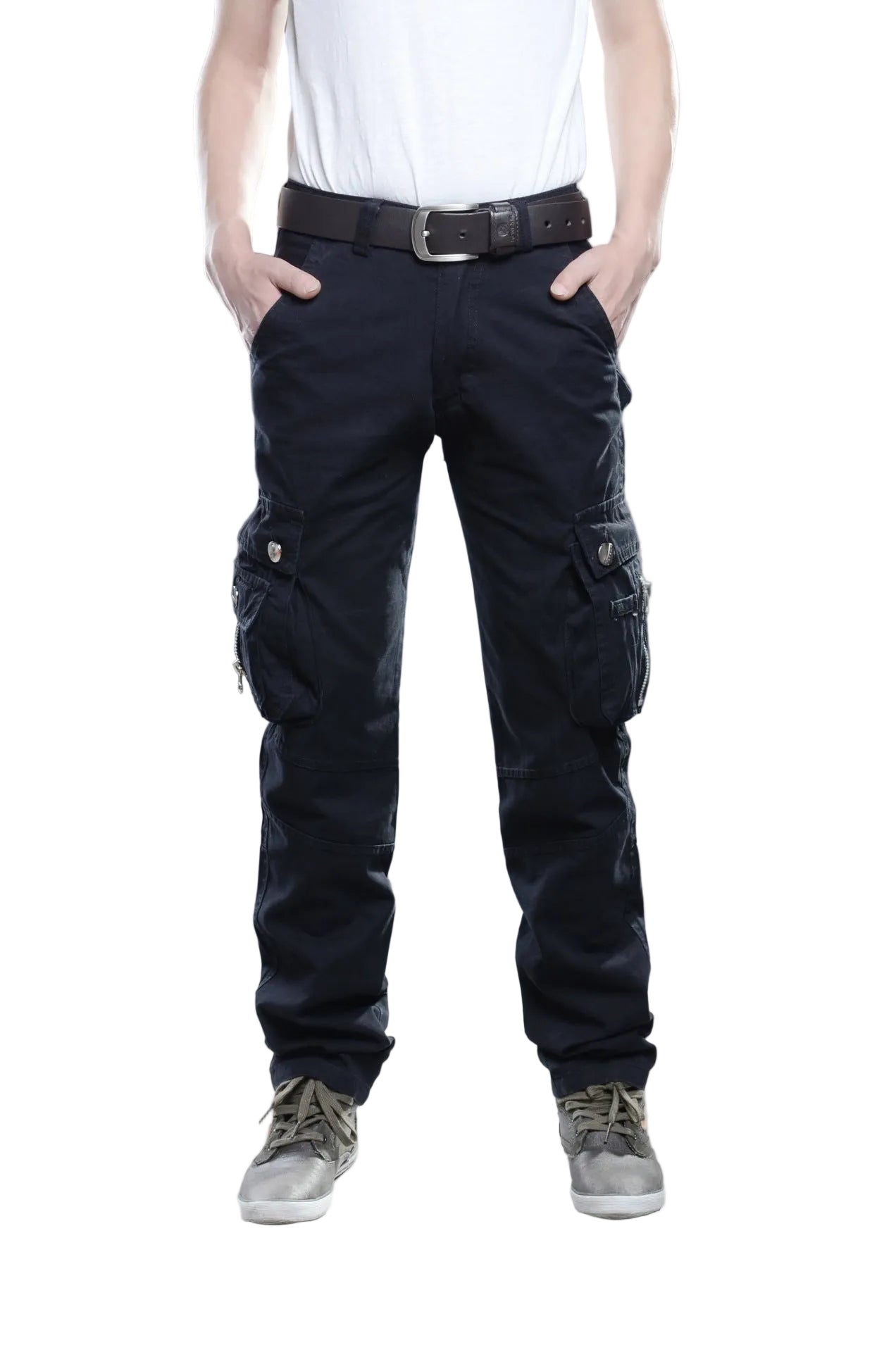 Men's Casual Multi-Pocket Cotton Workwear Pants - cas7m