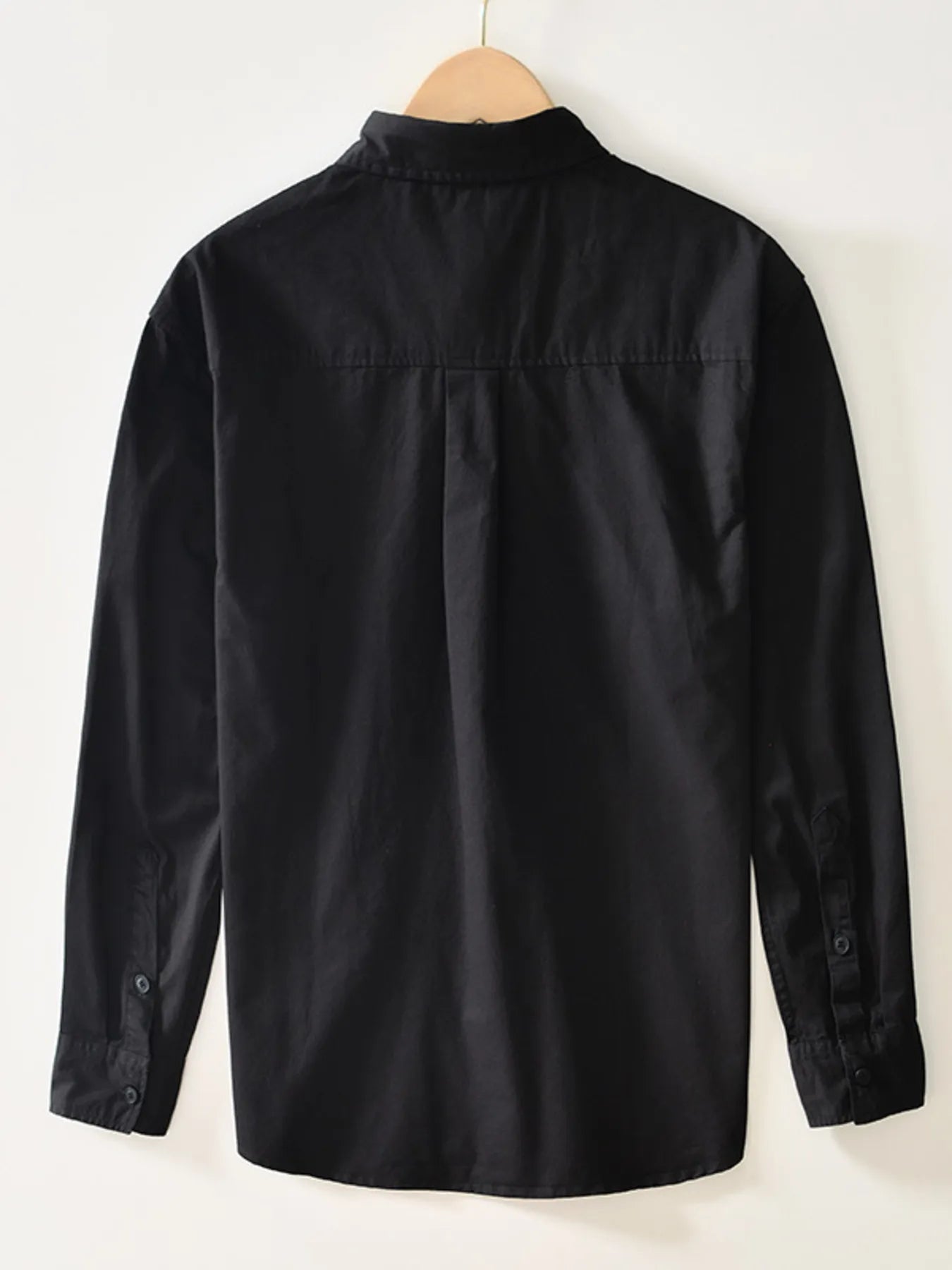 Men's Plus Size Button Up Long Sleeve Shirt - cas7m
