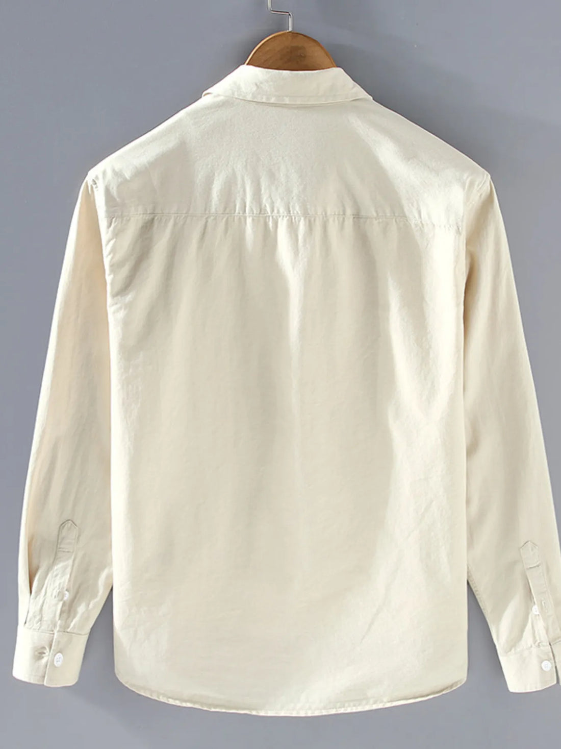 Men's Plus Size Button Up Long Sleeve Shirt - cas7m