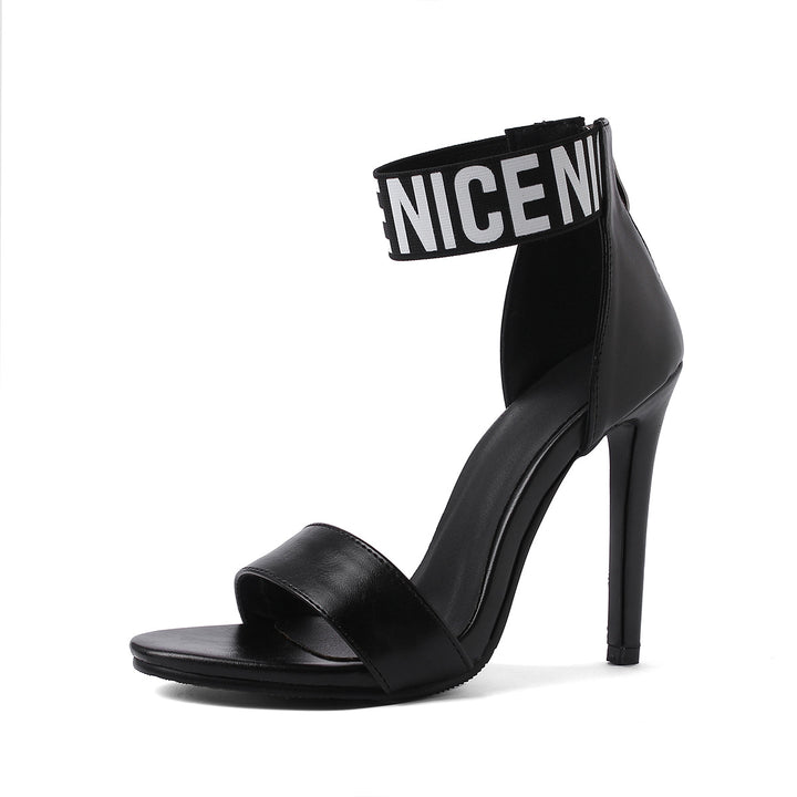 Open-Toe High Heels for Women with Slim Heels