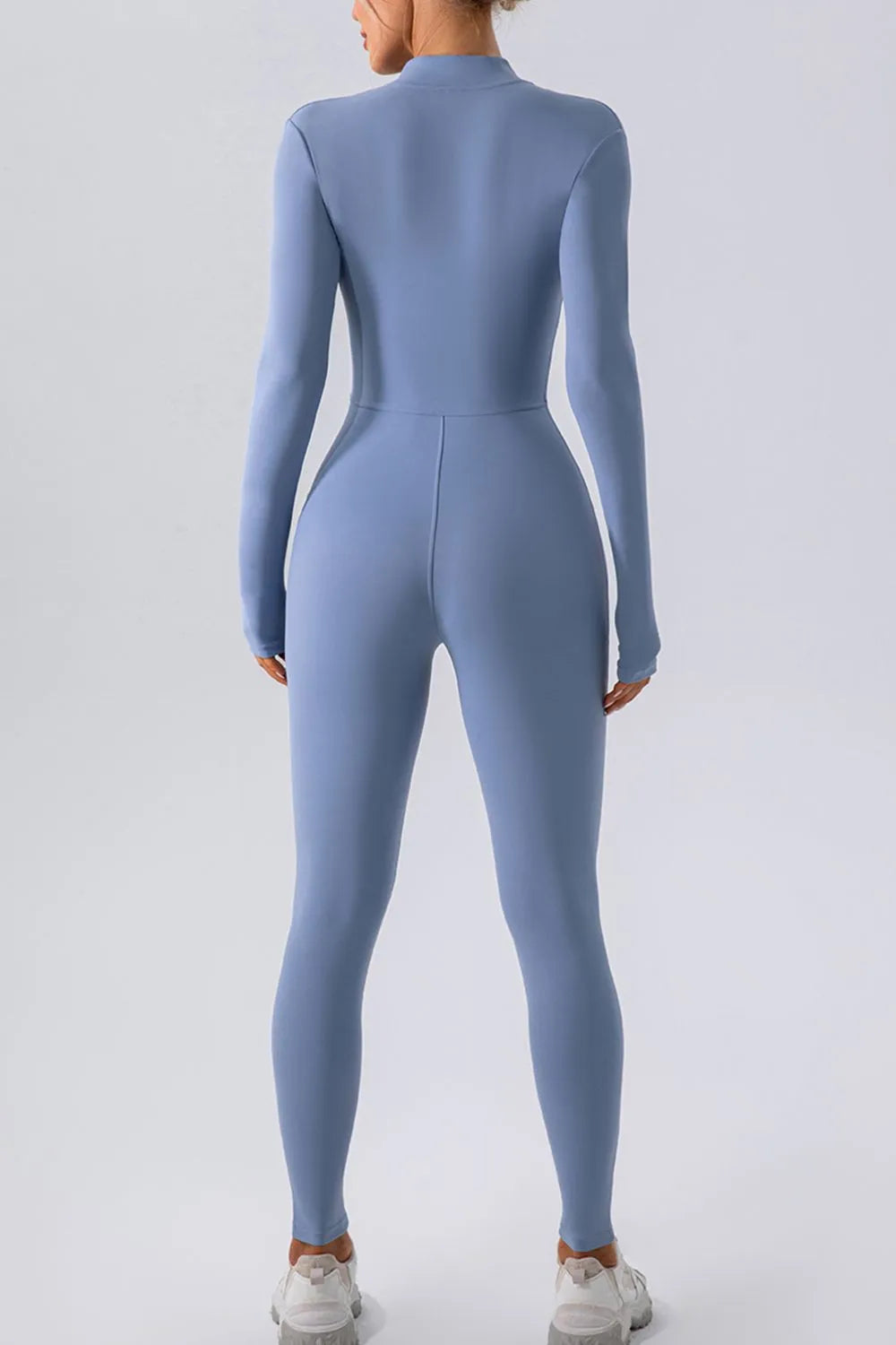 Half Zip Mock Neck Active Jumpsuit - cas7m