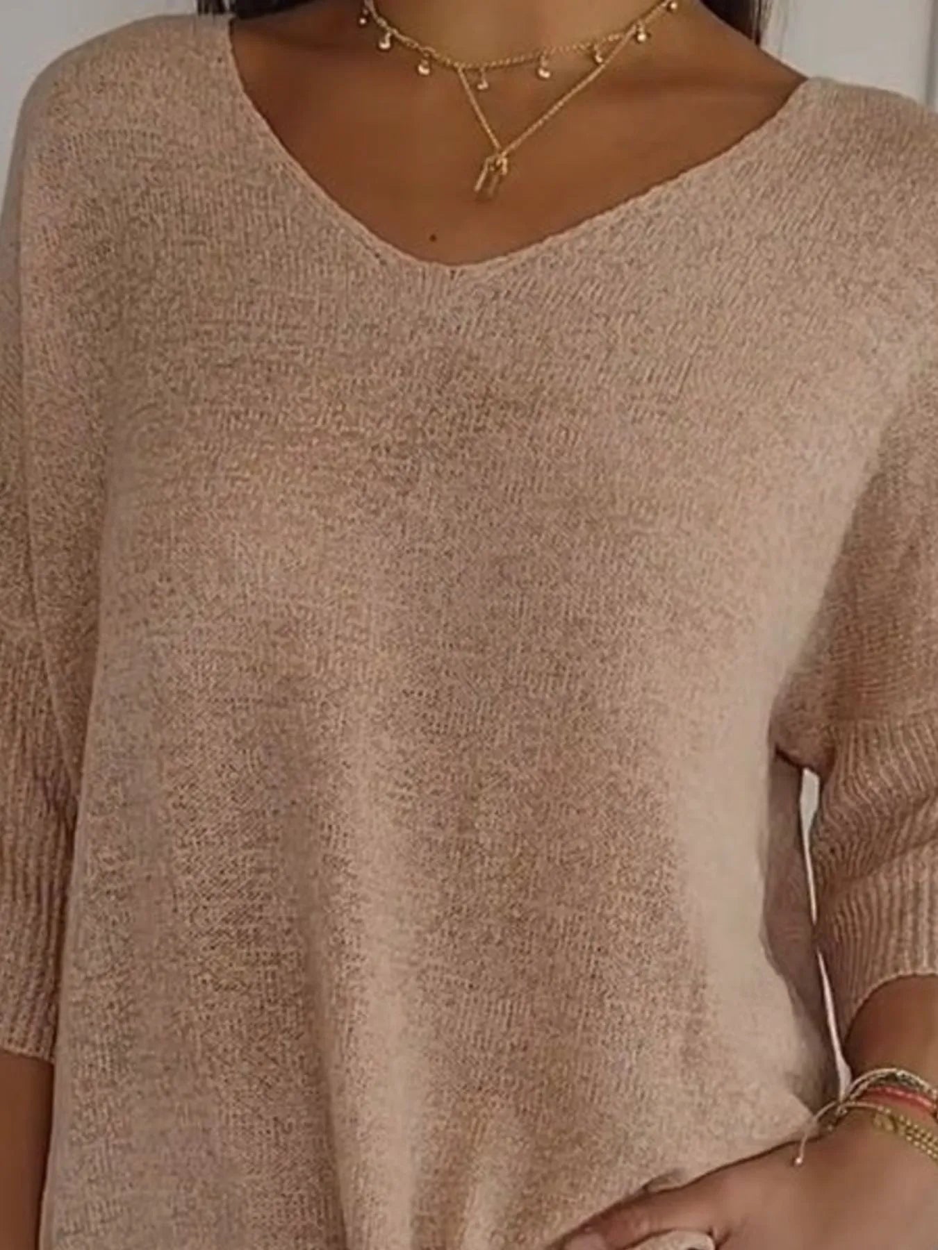 Full Size Relaxed Fit Ribbed Hem Sweater Plus Size - cas7m