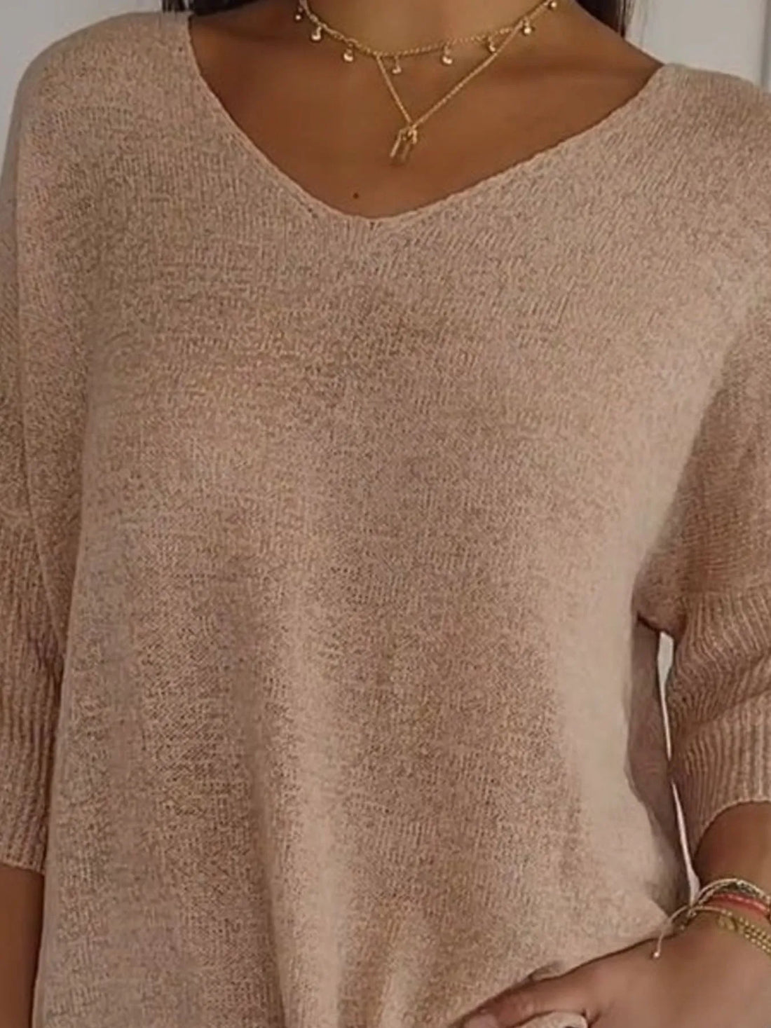 Full Size Relaxed Fit Ribbed Hem Sweater Plus Size - cas7m