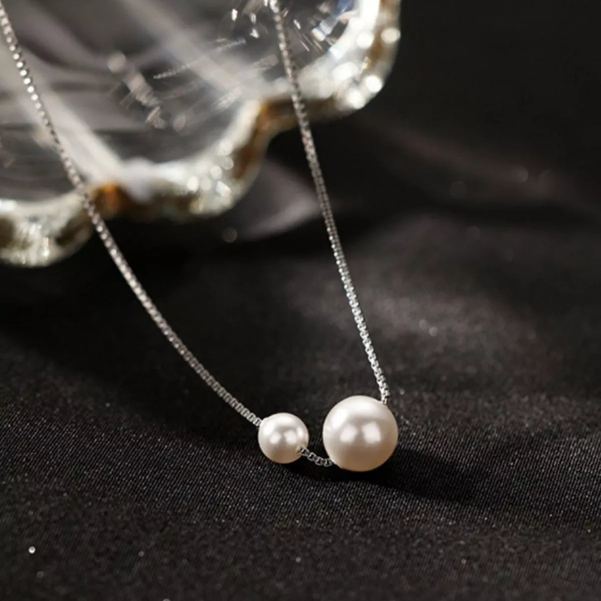 925 Sterling Silver Pearl Necklace - cas7m