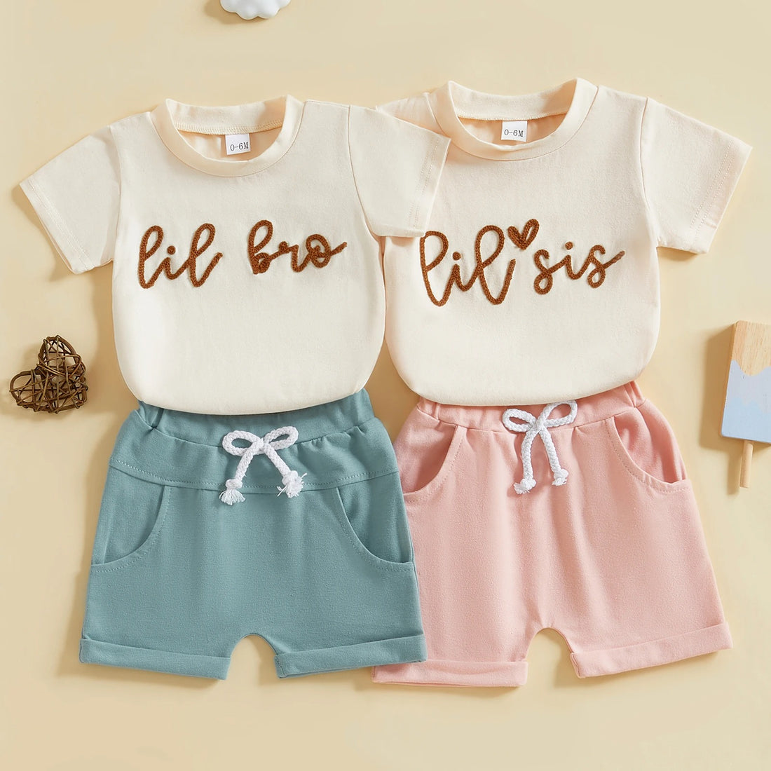Children's Casual Printed Short Sleeved Shorts Set - cas7m