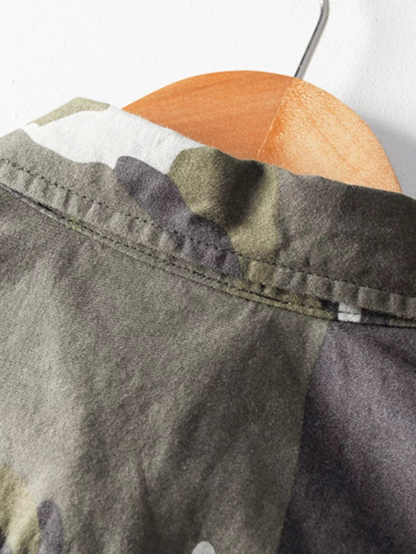 Men's Plus Size Casual Camouflage Short Sleeve Shirt - cas7m
