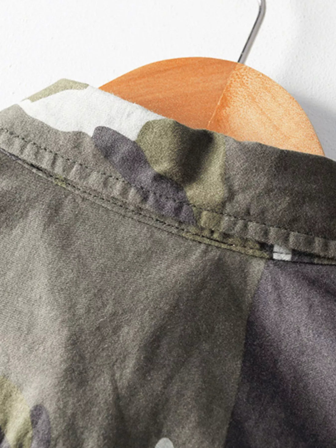 Men's Plus Size Casual Camouflage Short Sleeve Shirt - cas7m