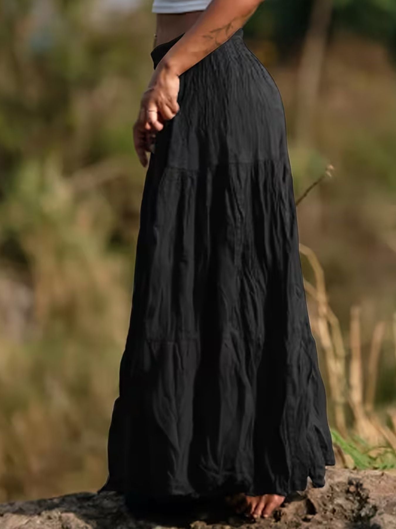 Tiered Maxi Skirt - cas7m