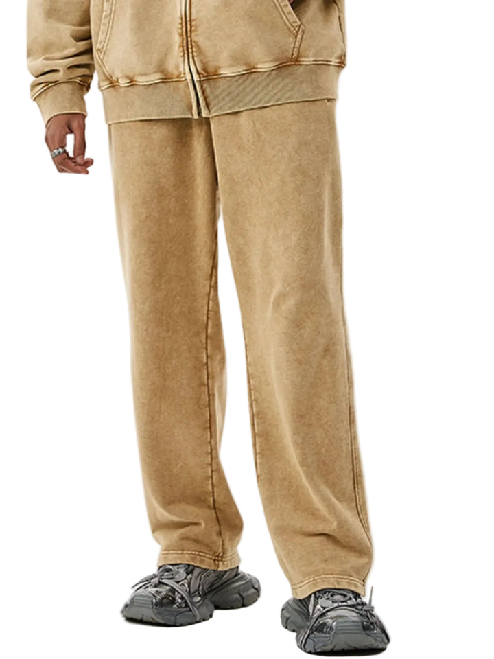 Men's Washed Relaxed Fit Sweatpants - cas7m