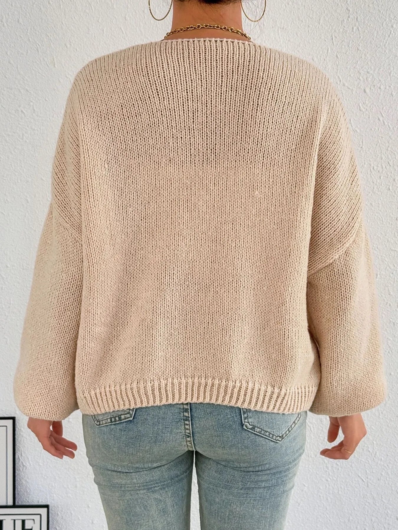 Cozy Bow-Tie Front Knit Cardigan - cas7m