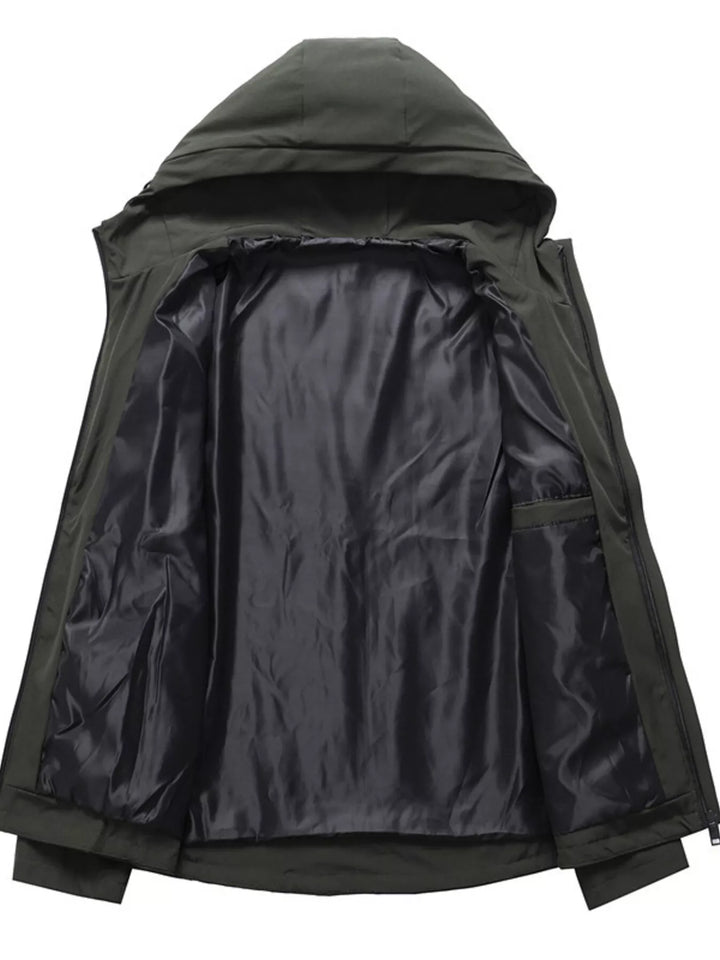 Zippered Nylon Jacket with Pockets - Lightweight & Versatile - cas7m