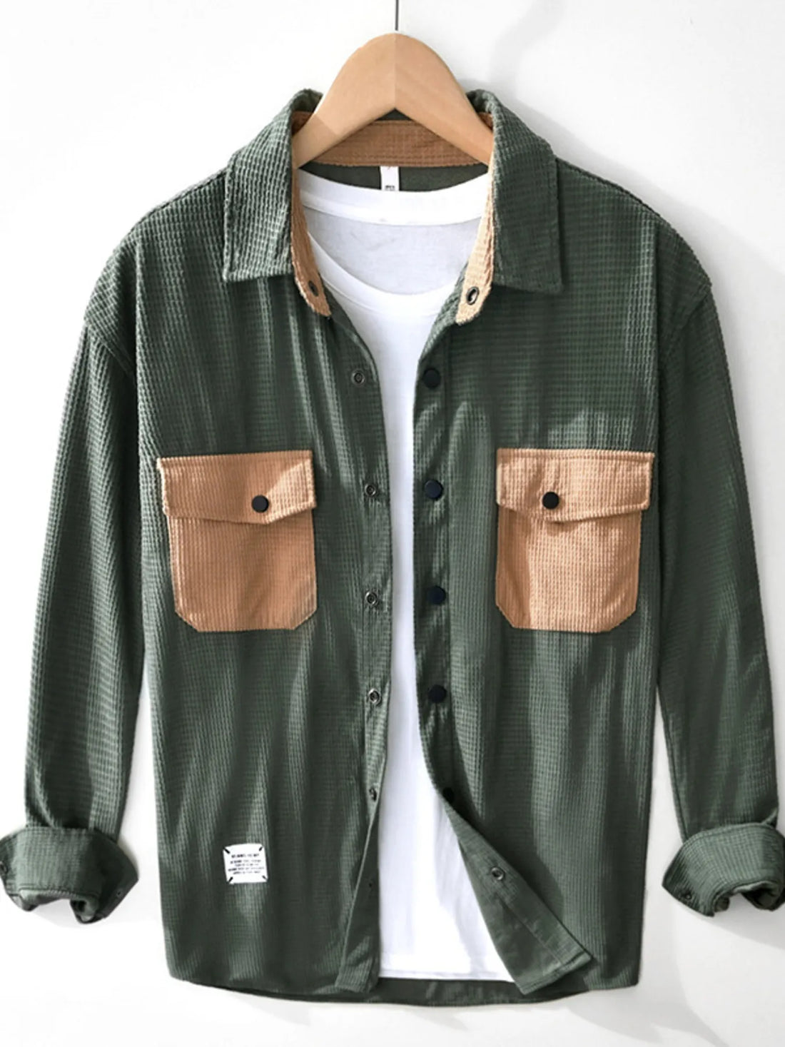 Men's Button Up Long Sleeve Shirt - cas7m