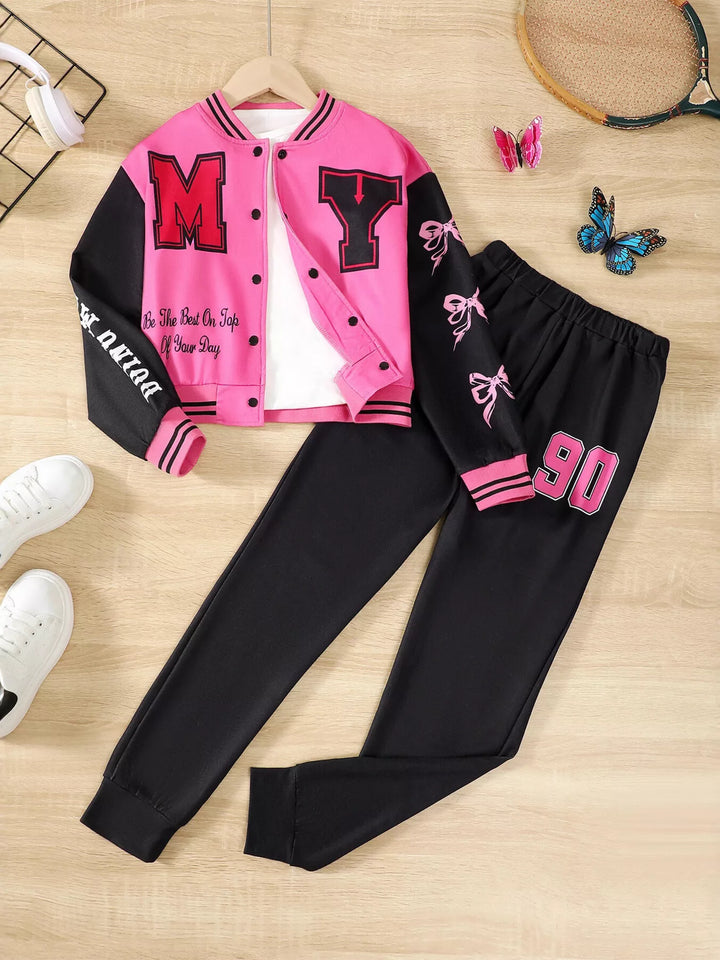Children's Button Up Outerwear and Pants Set - cas7m