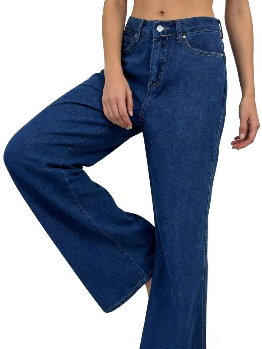 High-Waisted Wide Leg Jeans - cas7m