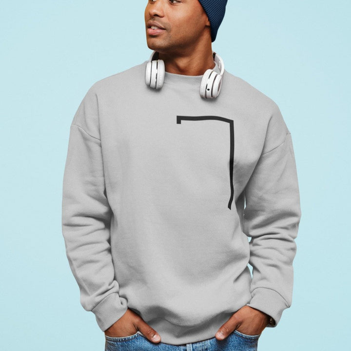 Mens Angled Logo Crewneck Sweatshirt - cas7m