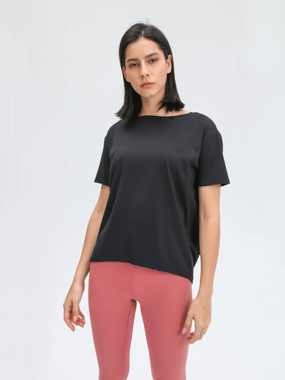 Millennia Round Neck Short Sleeve Active T-Shirt - cas7m