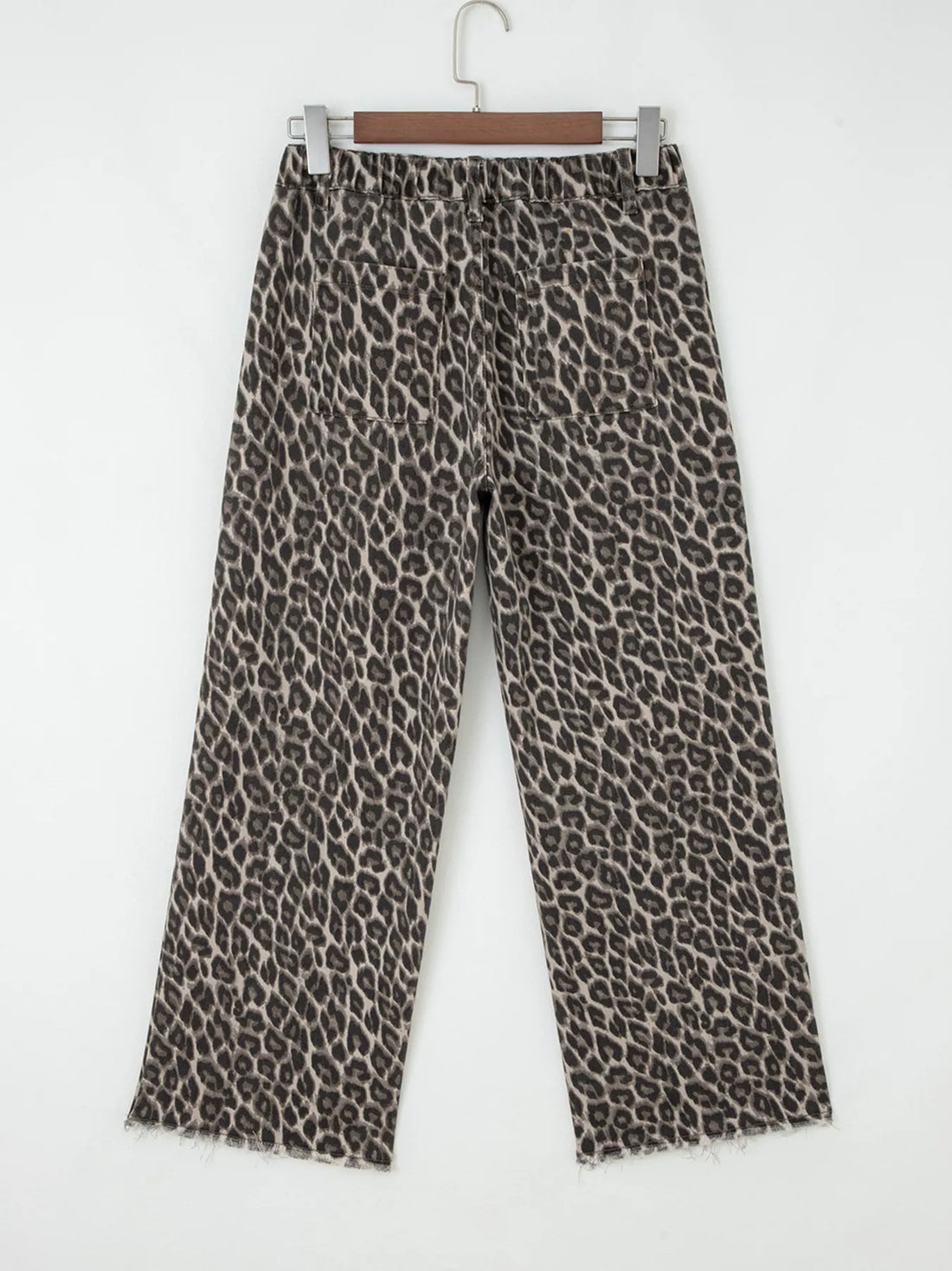 Leopard Straight Loose Leg Jeans - cas7m