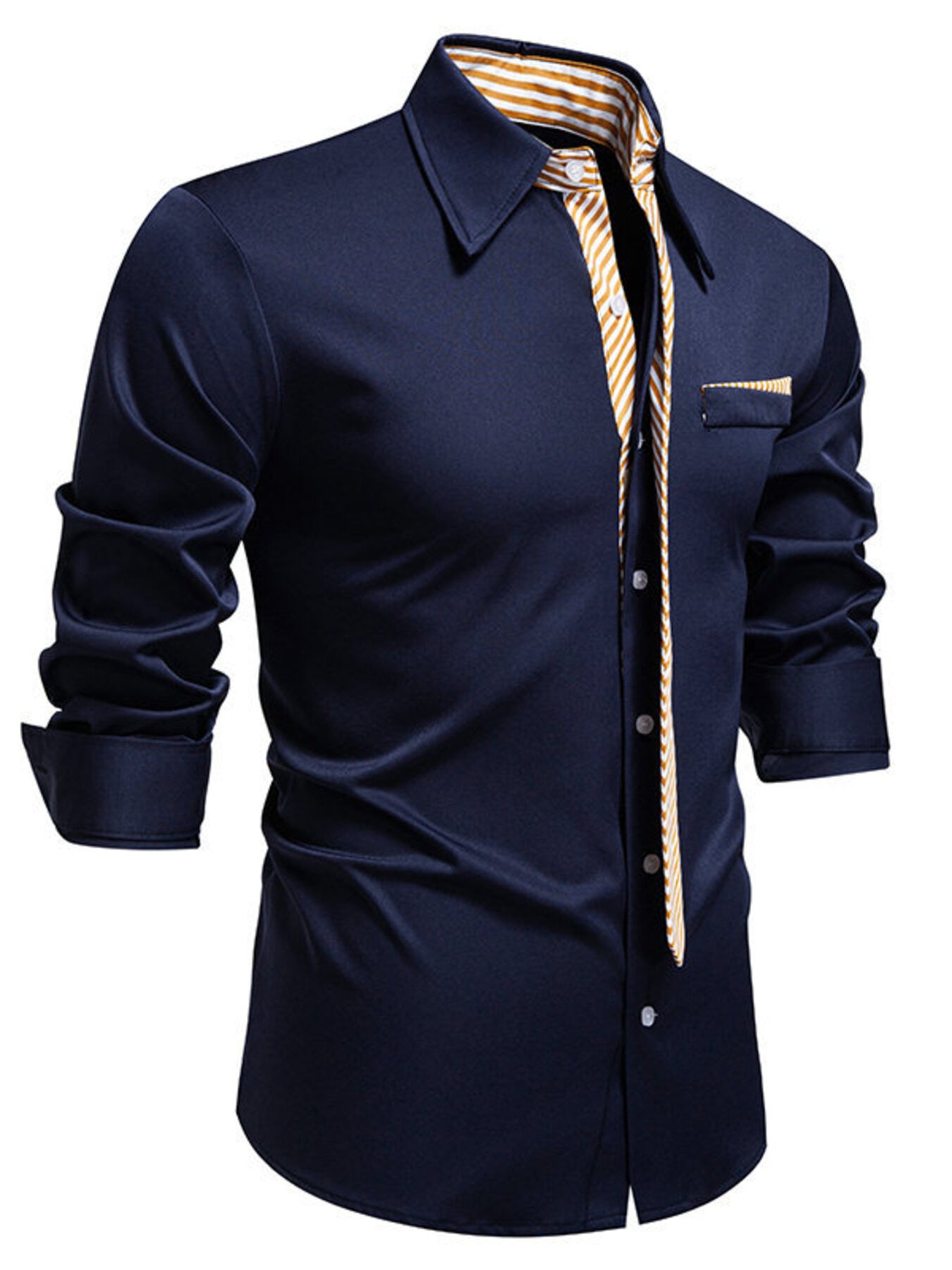 Men's Button Up Long Sleeve Shirt - cas7m