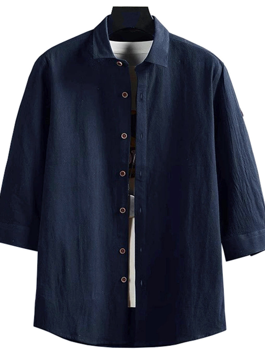 Men's Plus Size Casual Button-Down Shirt - cas7m