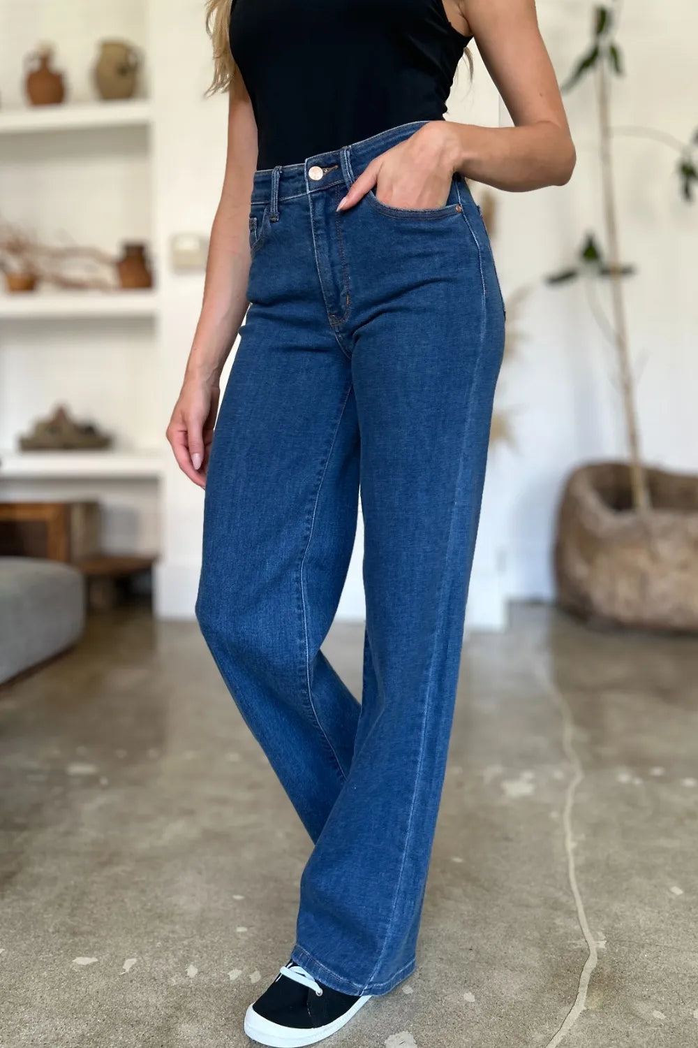 Judy Blue Full Size High Rise Straight Jeans - cas7m