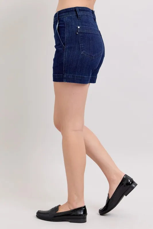 Judy Blue Full Size High Waist Denim Shorts Plus Size - cas7m