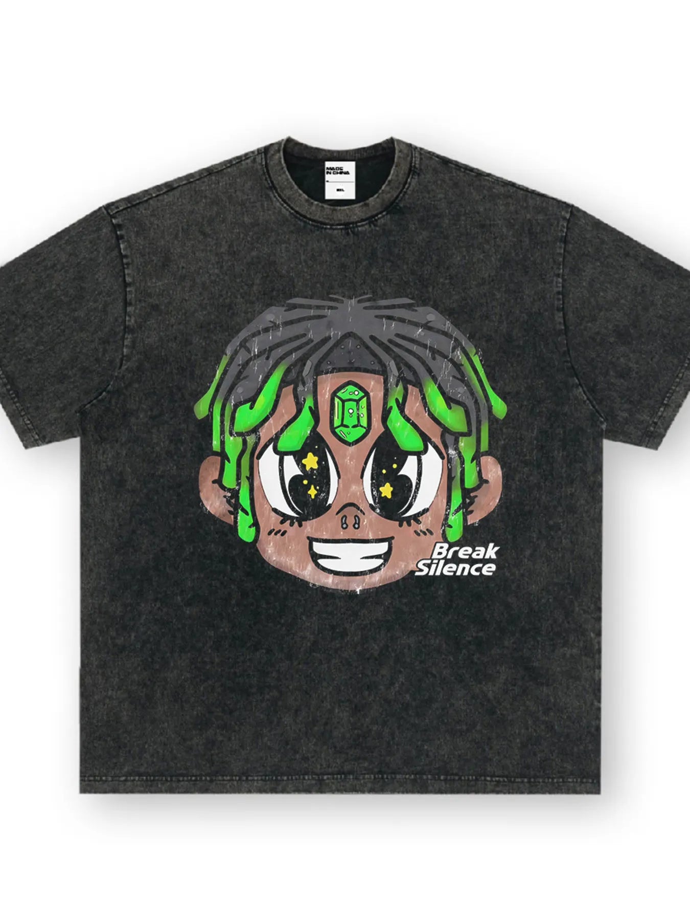 Men's Cartoon Graphic Oversized T-Shirt - cas7m