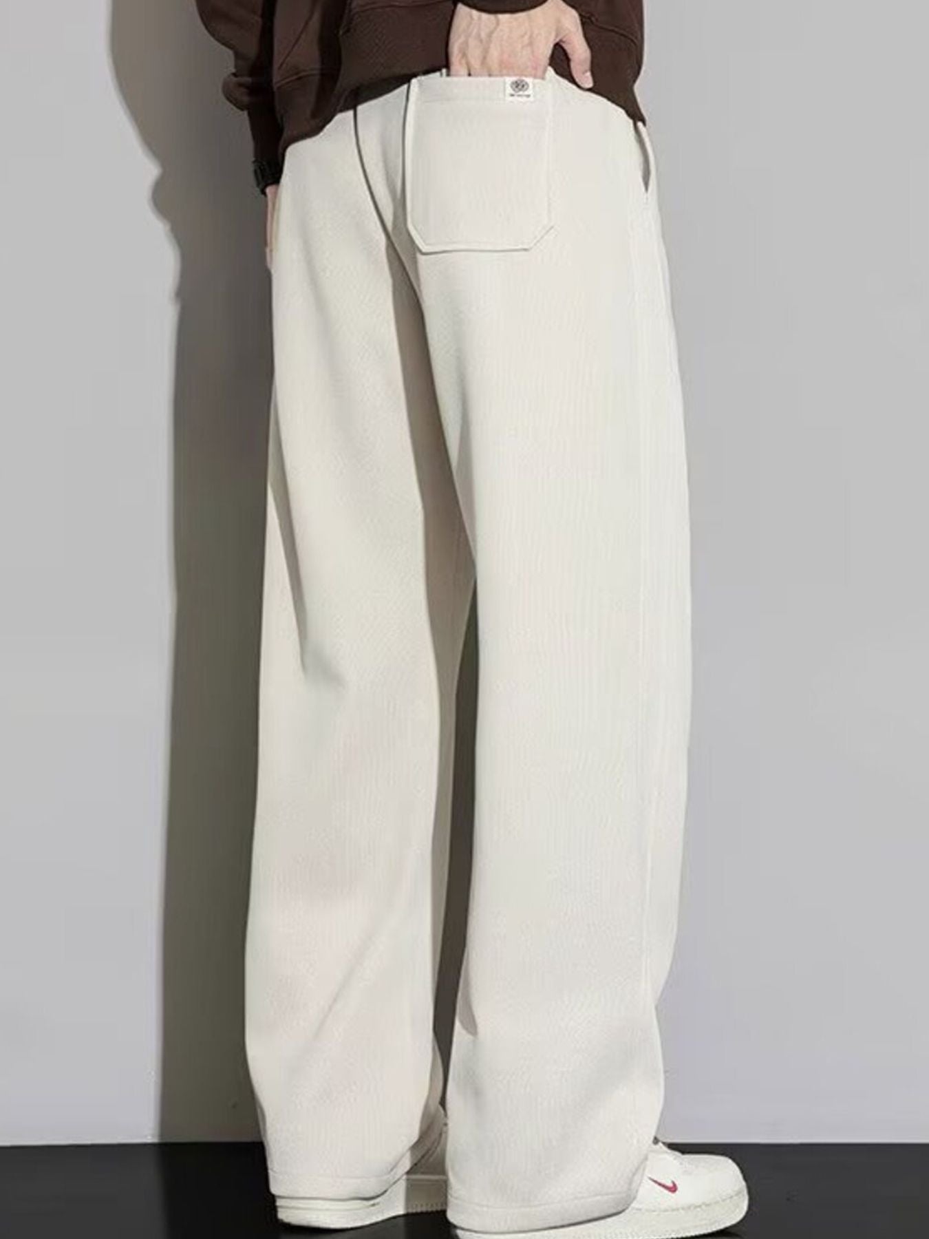 Men's Plus Size Casual Loose Fit Drawstring Pants - cas7m