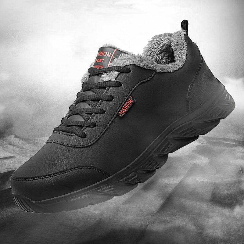 Men Sneakers Winter Warm Sports Shoes With Plush - cas7m