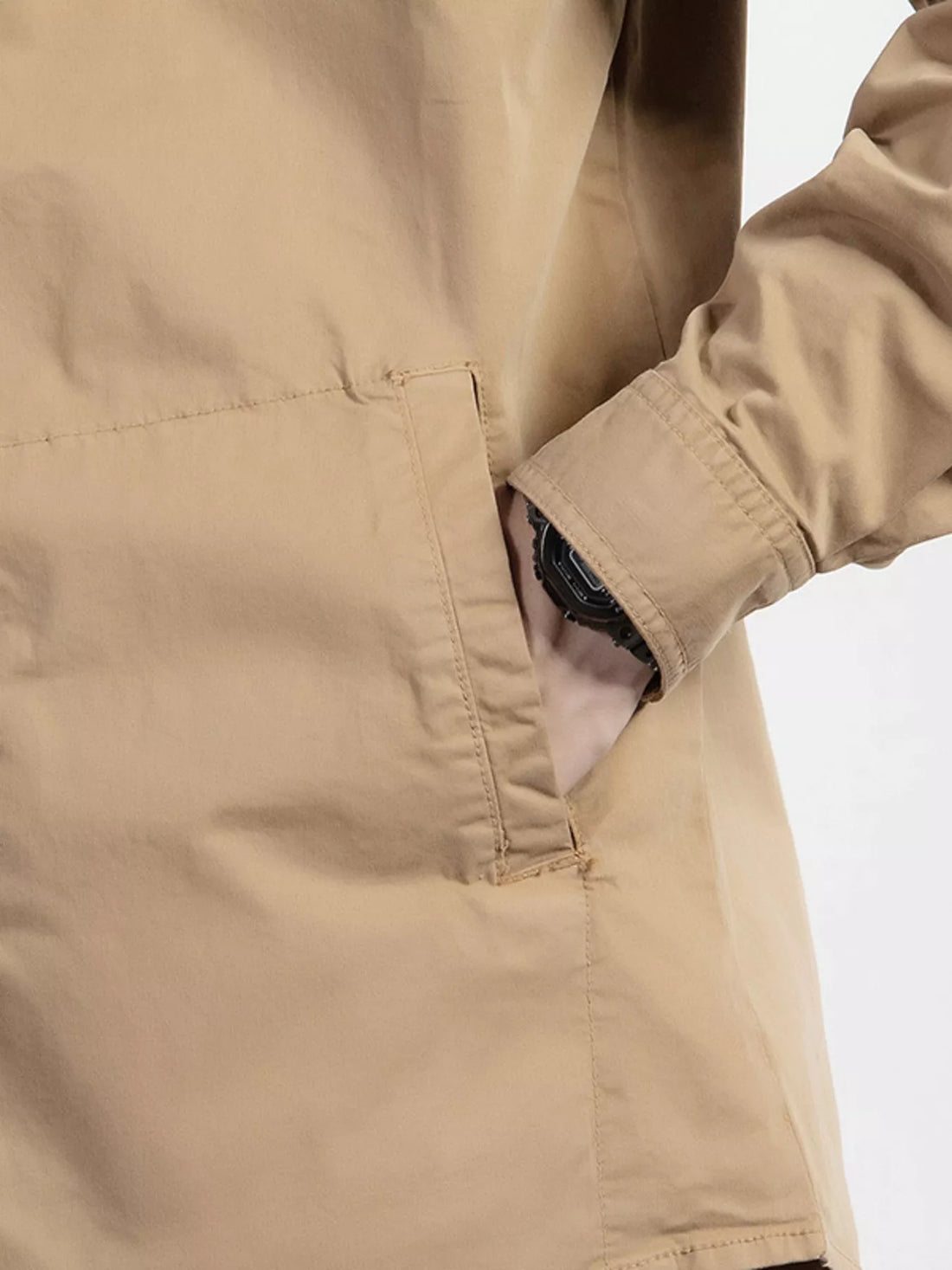 Men's Plus Size Button Up Long Sleeve Shirt - cas7m
