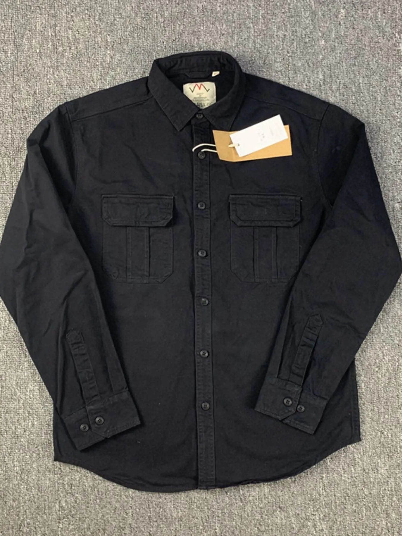 Men's Plus Size Button Up Long Sleeve Shirt - cas7m