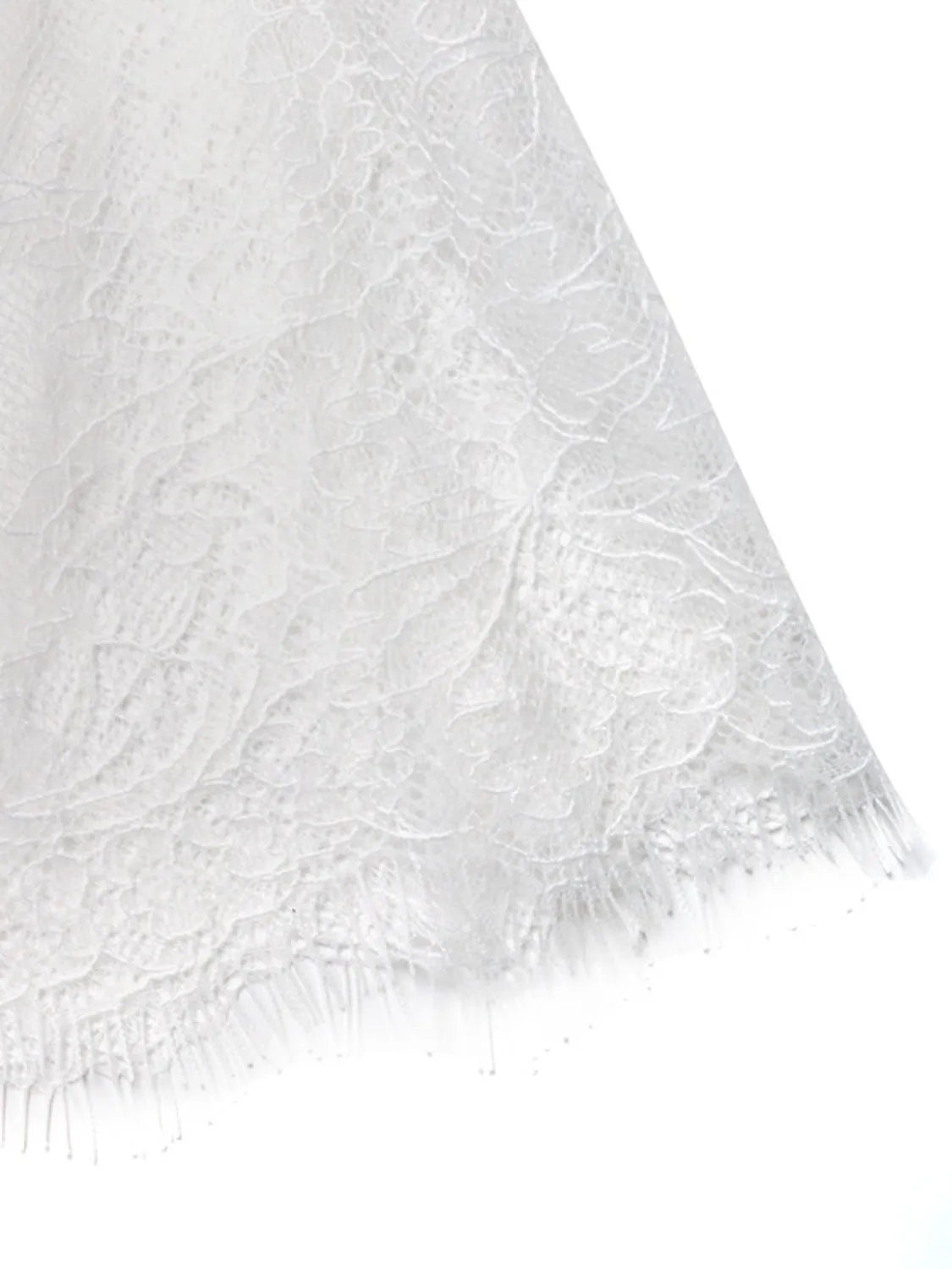 Lace Hem Detail Midi Skirt - cas7m