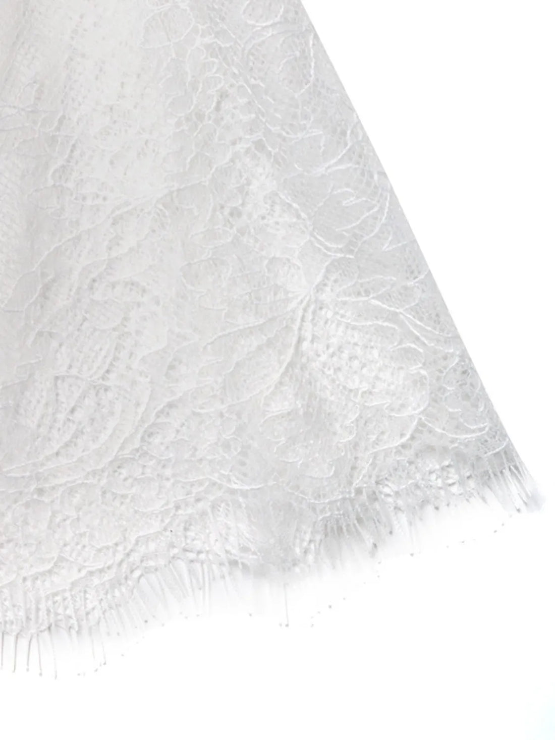 Lace Hem Detail Midi Skirt - cas7m