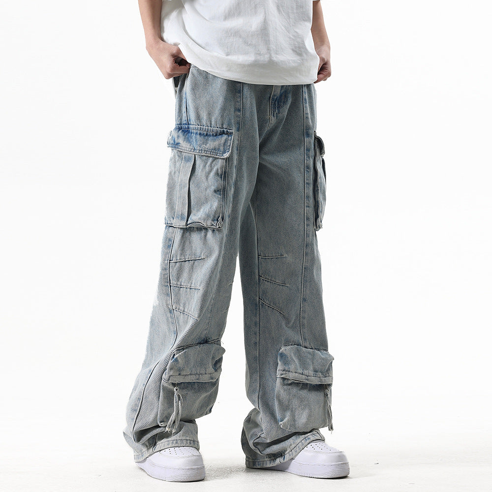Multi-Pocket Workwear Jeans For Men And Women - cas7m