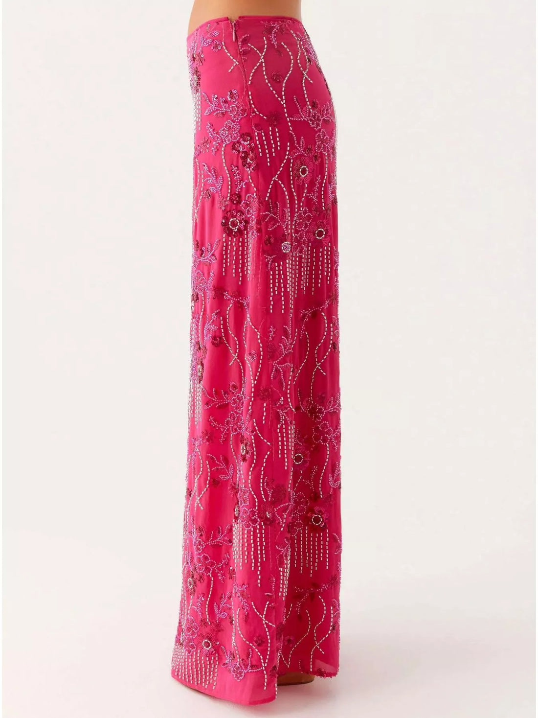 Sequin Embroidered Maxi Skirt - cas7m