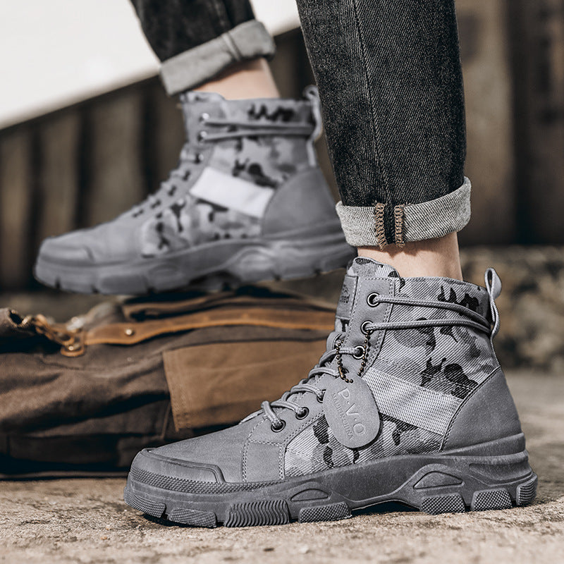 Camouflage Tooling Men Boots Casual Waterproof - cas7m