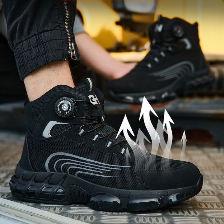 Men's Safety Shoes With Knobs To Prevent Smashing And Shoelace Punctures - cas7m