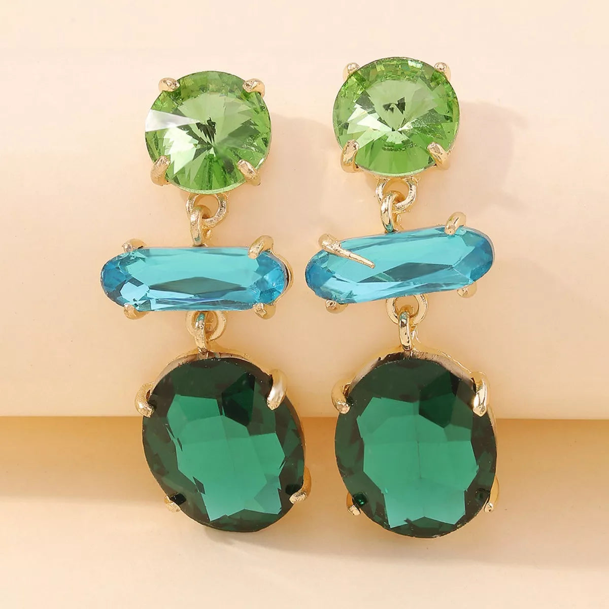 Alloy Geometric Dangle Earrings - cas7m