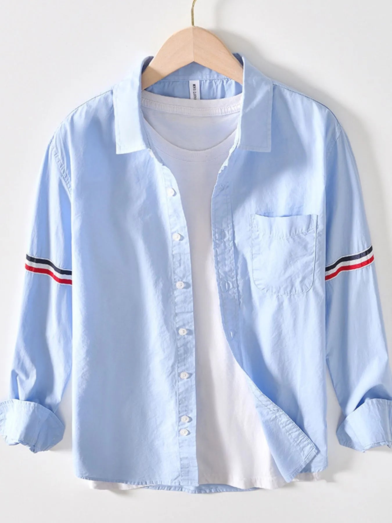 Men's Button Up Long Sleeve Shirt - cas7m