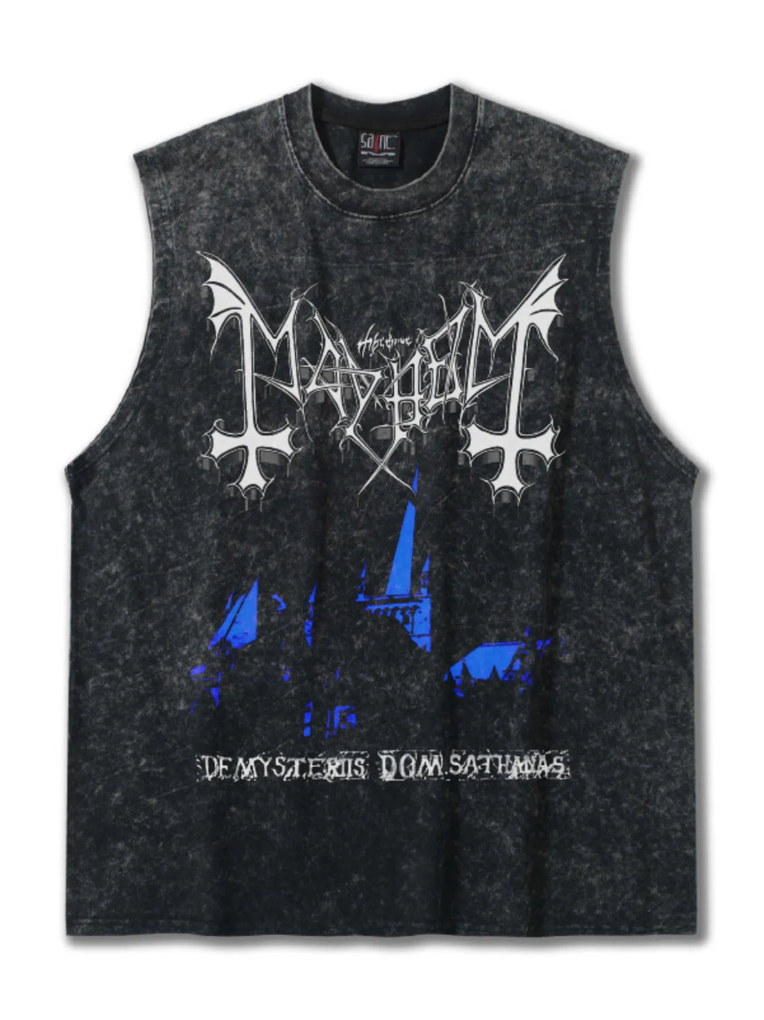 Men's Graphic Vintage Wash Tank Top - cas7m