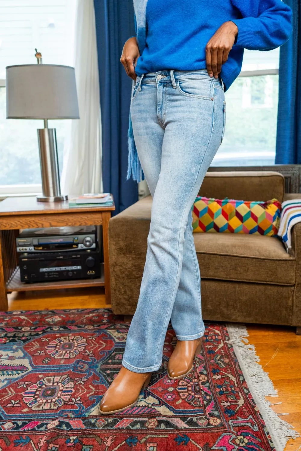 Judy Blue Mid Rise Thermal Bootcut Jeans - cas7m
