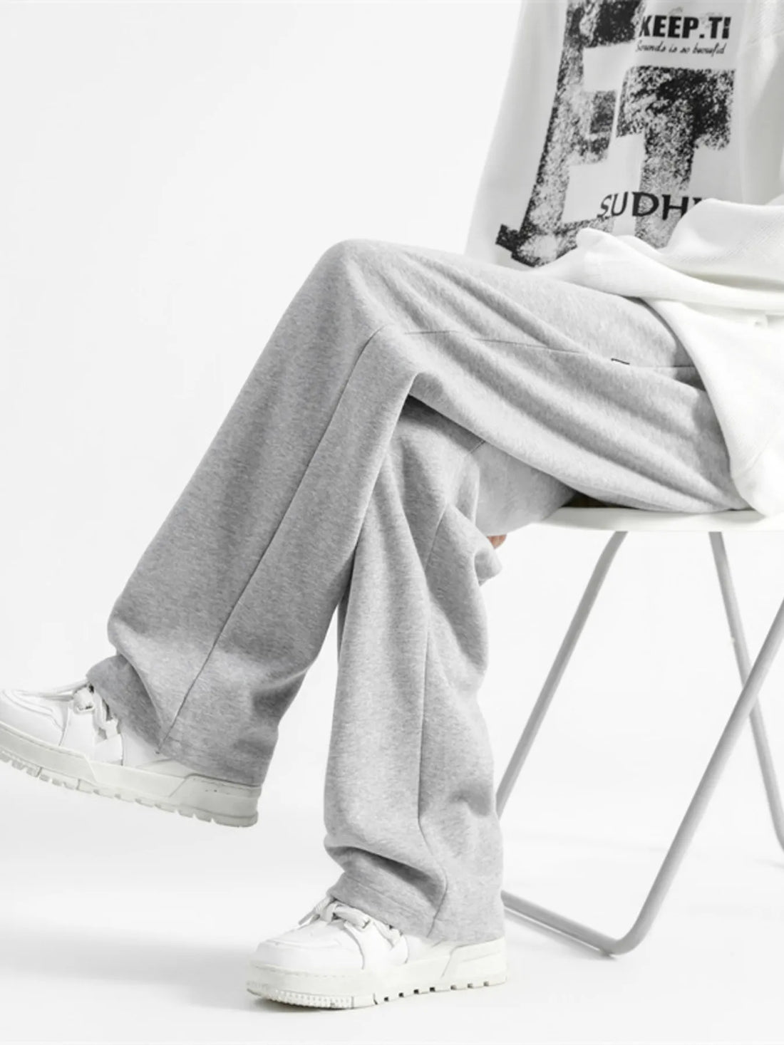 Men's Full Size Casual Loose-Fit Drawstring Sweatpants Plus Size - cas7m