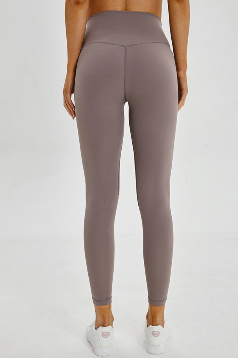 Millennia Wide Seamless Band Waist Sports Leggings - cas7m