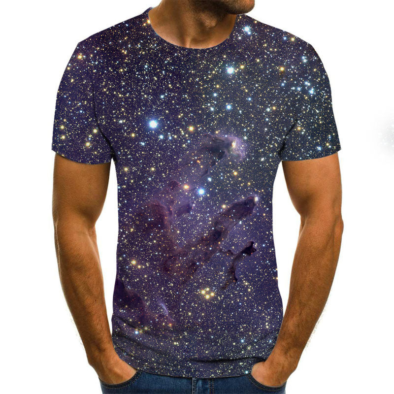 Men's 3D Digital Printed Short Sleeve T-Shirt - cas7m