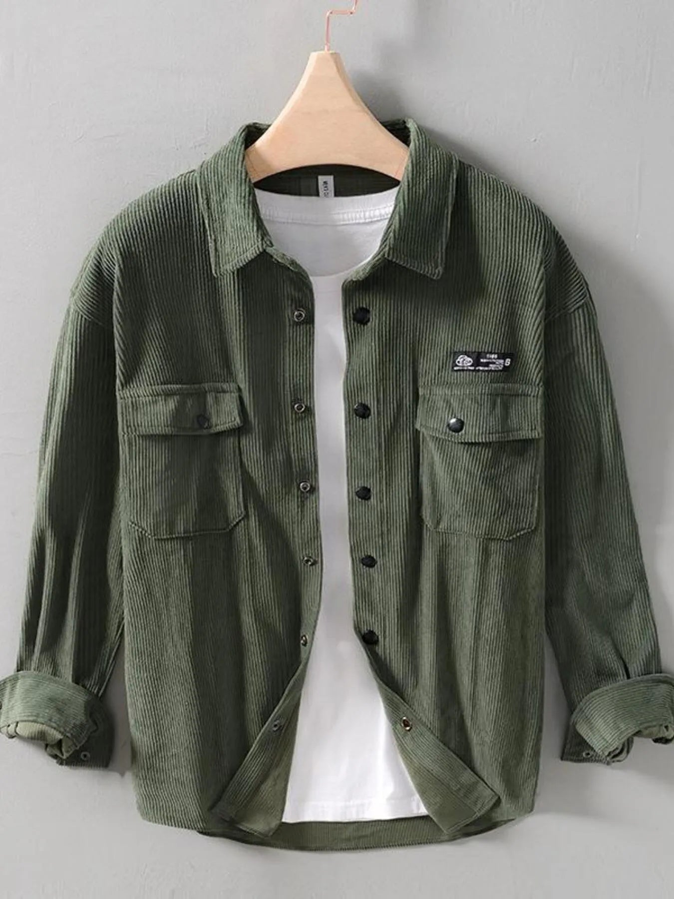 Men's Button Up Long Sleeve Shirt - cas7m