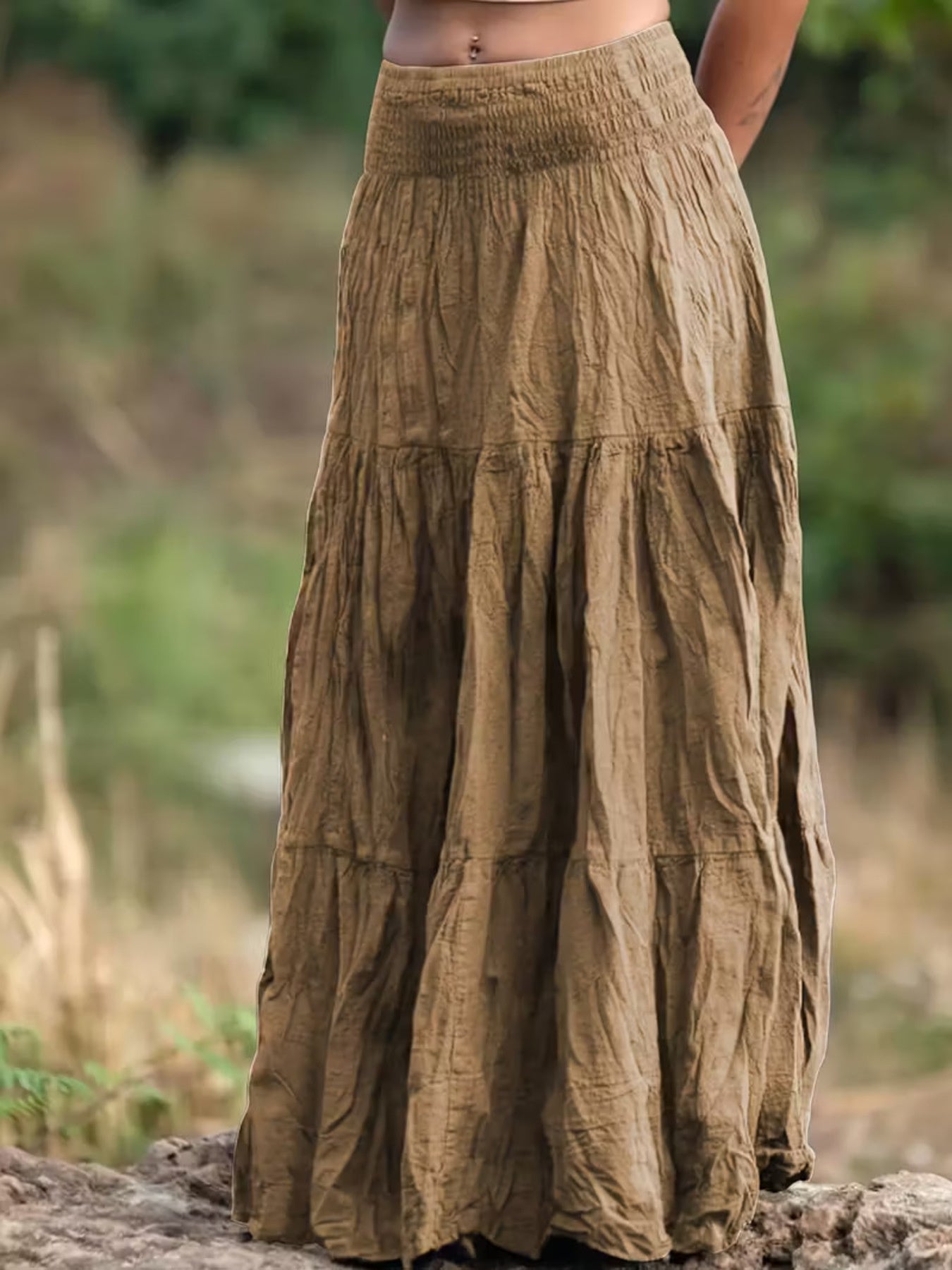 Tiered Maxi Skirt - cas7m