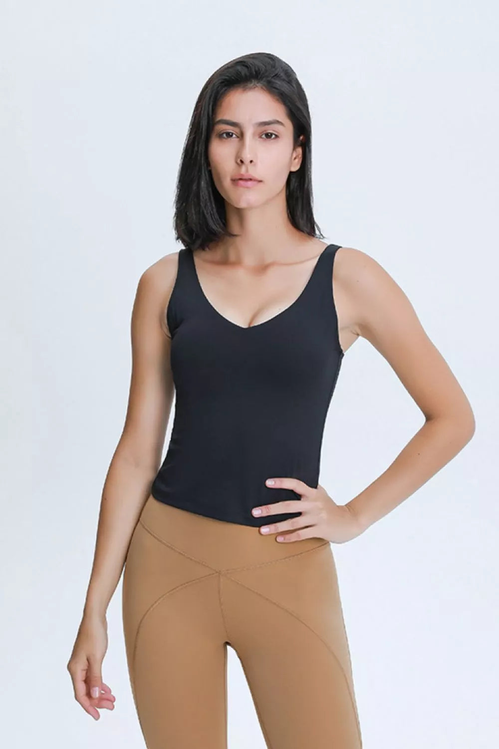 Millennia V Neck Active Tank - cas7m