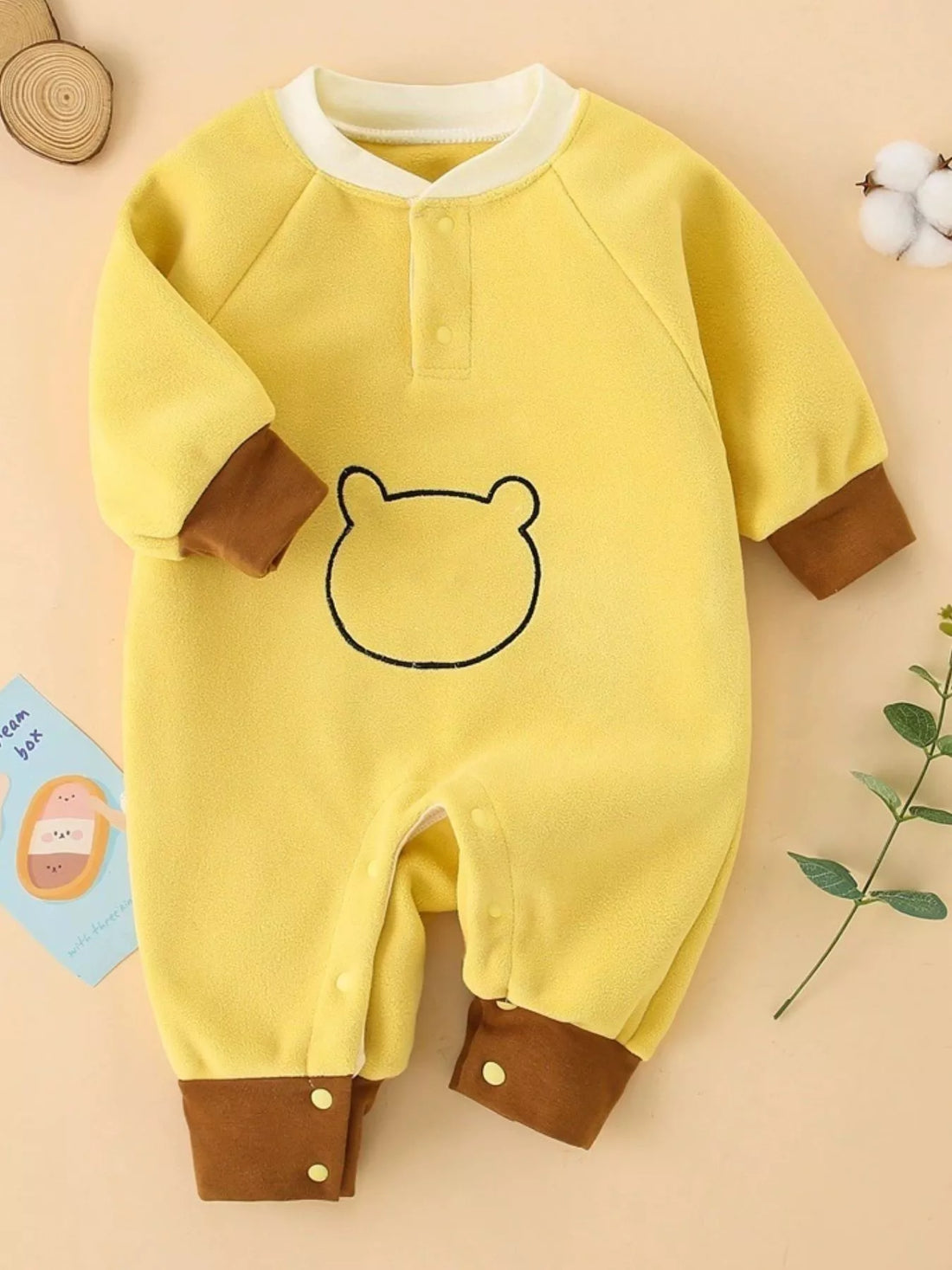 Children's Cute Bear Long Sleeve One-Piece - cas7m