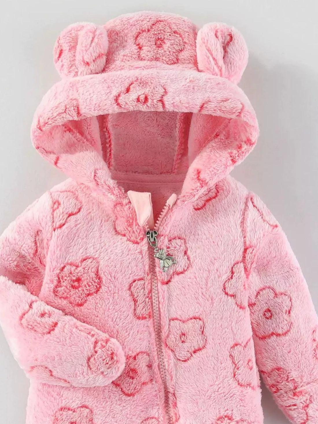 Children's Plush Hooded One-Piece - cas7m