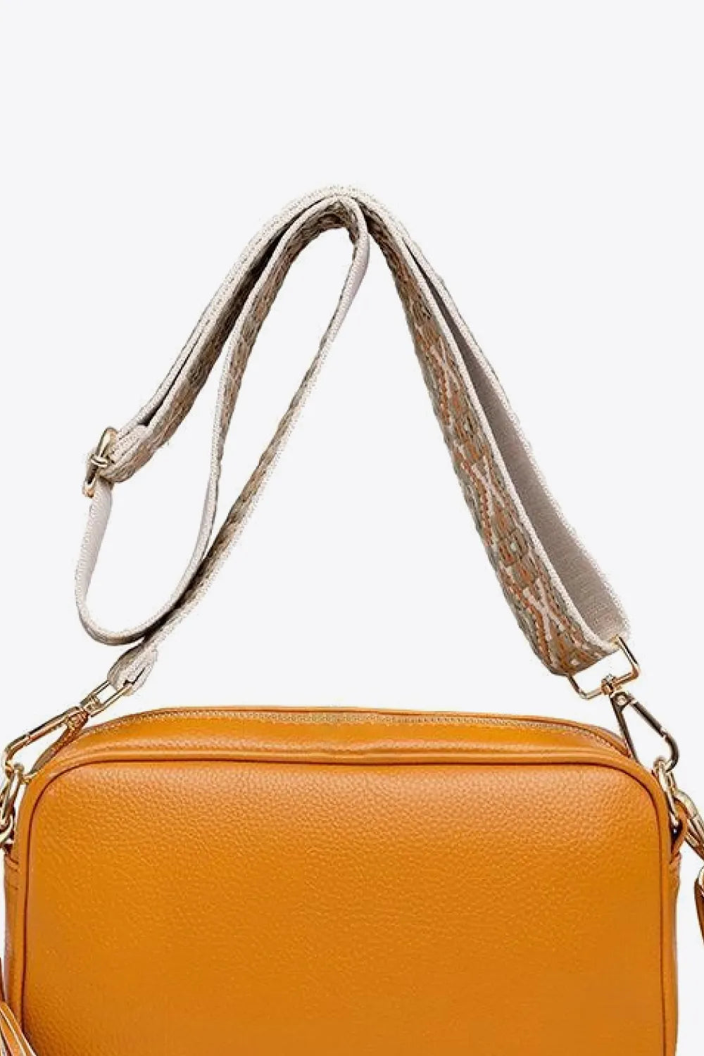 PU Leather Tassel Crossbody Bag - cas7m