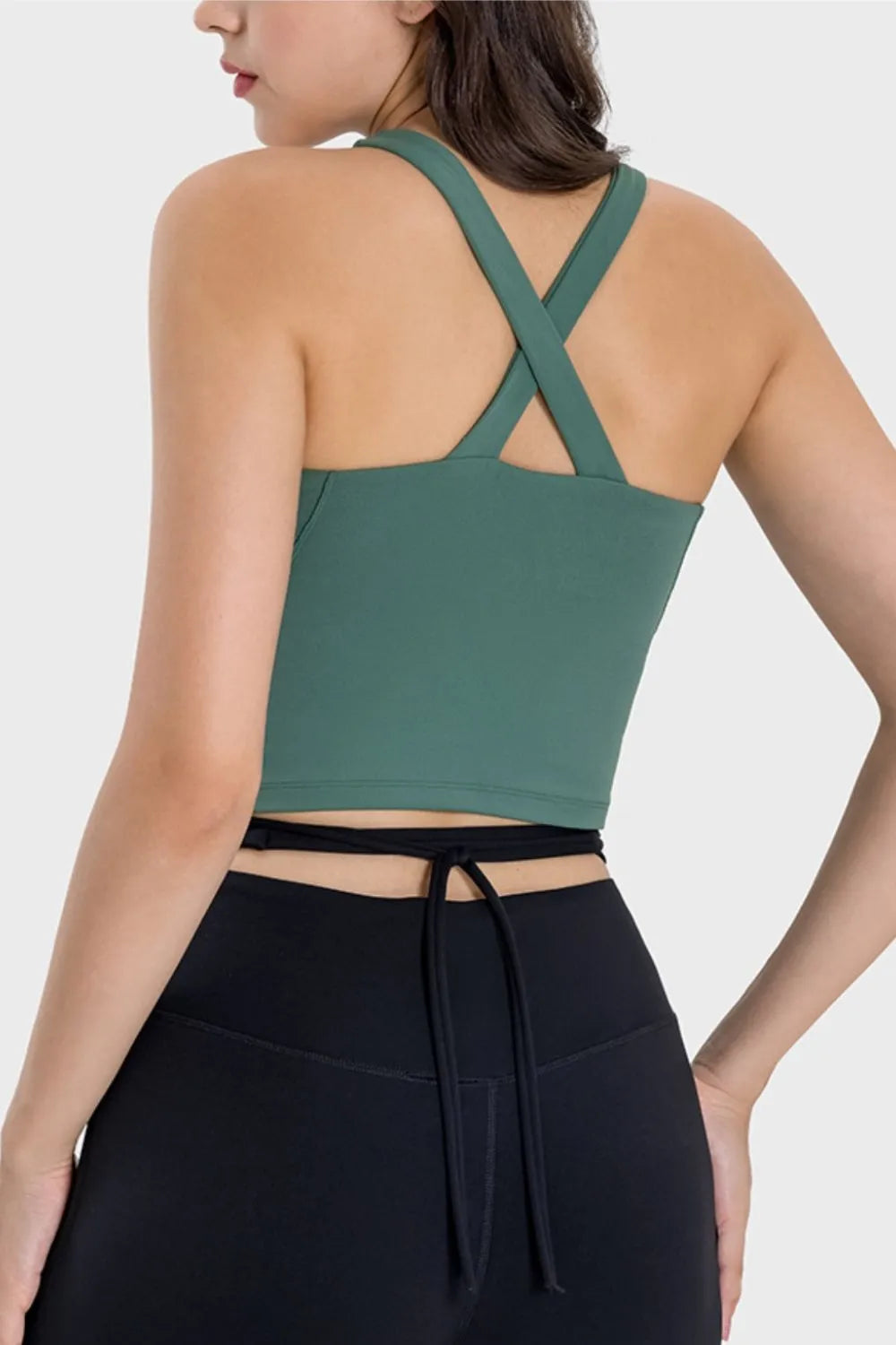 Millennia Crisscross Grecian Neck Active Cami - cas7m